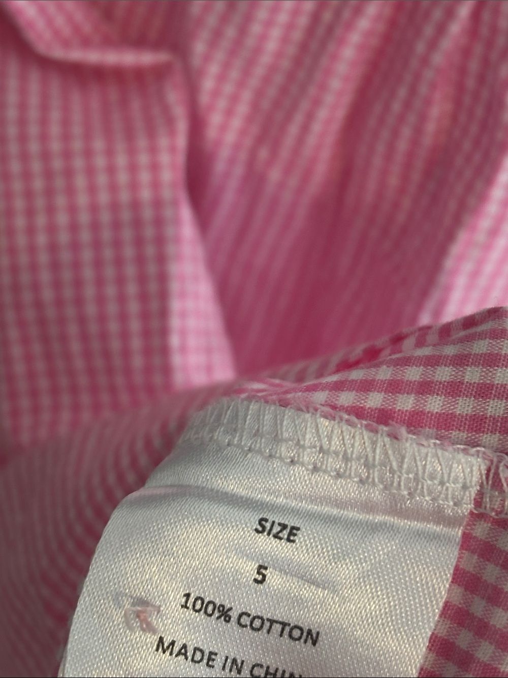 Stitchy Fish Girls Pink Gingham Alligator Applique Ruffle Dress Size 5 Cotton - Picture 5 of 6